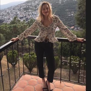 nasty gal button up long sleeve crop top blouse